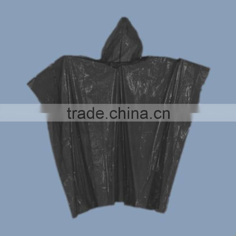Green Plain Color PE Poncho