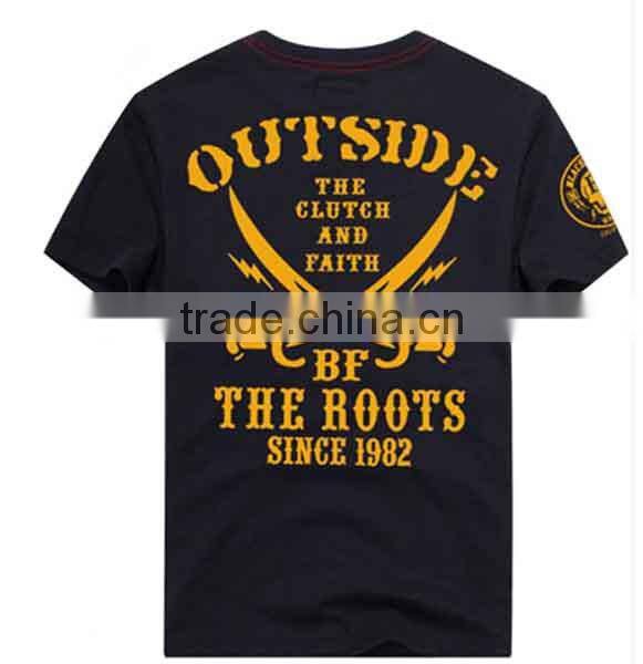 OEM service men custom logo silk screen printing shirt