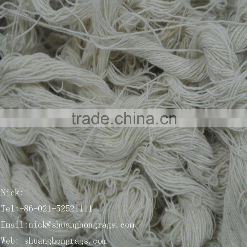 Bulk Pure White Cotton Waste in workshop