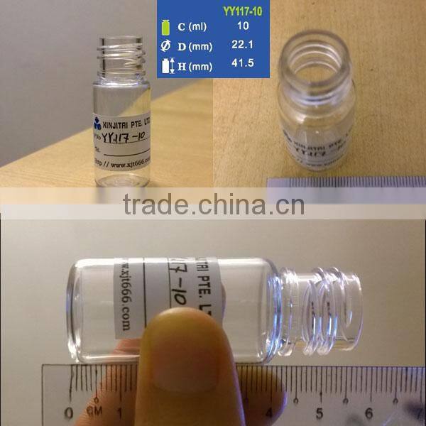 10 ml Brown Color PET Sample Bottle with screw cap