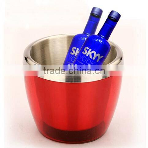 5L Galvanized Color with decal logo tin Ice Bucket