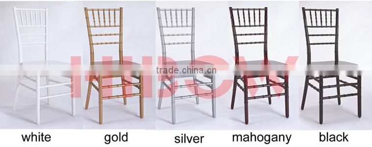 wedding banquet chairs, silver resin chiavari chair