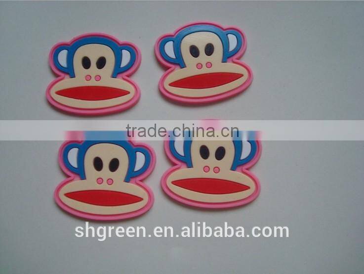 Sightly monkey logo silicone rubber tag for hoodies&sweatshirt