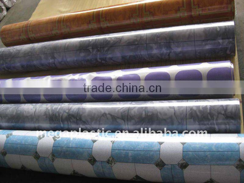 Imitation Wood vinyl linoleum floor in Sheet/ Roll