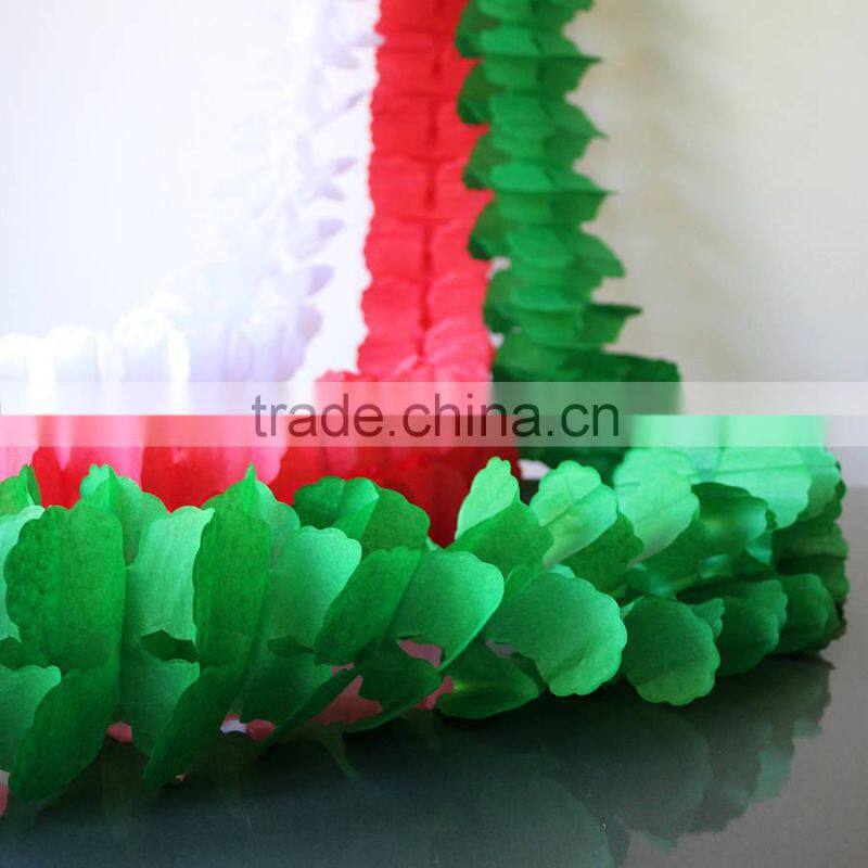 Paper Tissue Garland Decorations Garland Bunting Tissue Paper Fringe Garland - 6 Colours