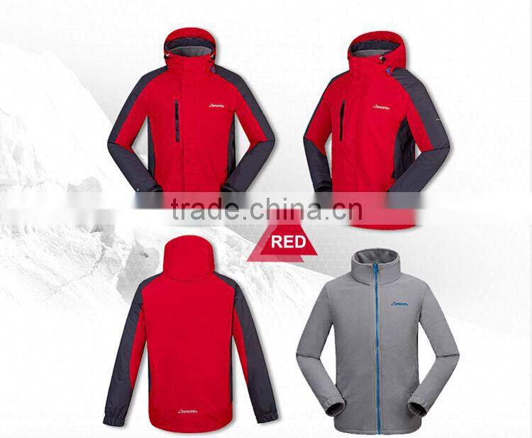 new design 3 in 1 men waterproof anorak