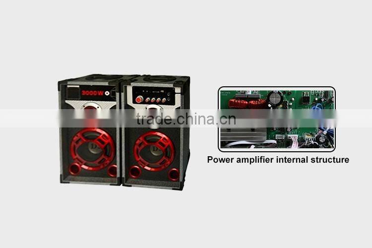 Wanminle Wooden Mono Speaker with Bluetooth Active Colorful Sound System with Disco Light