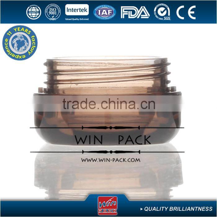 special type amber acrylic cream jar.cream bottle,plastic cosmetic jar.