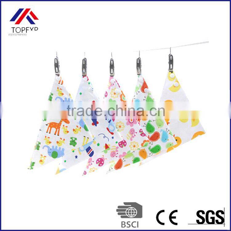 Fashion baby triangle bandana bib in double layers 2016 for promotion