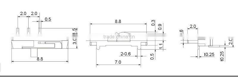 smd mini slide switch sk-1270H