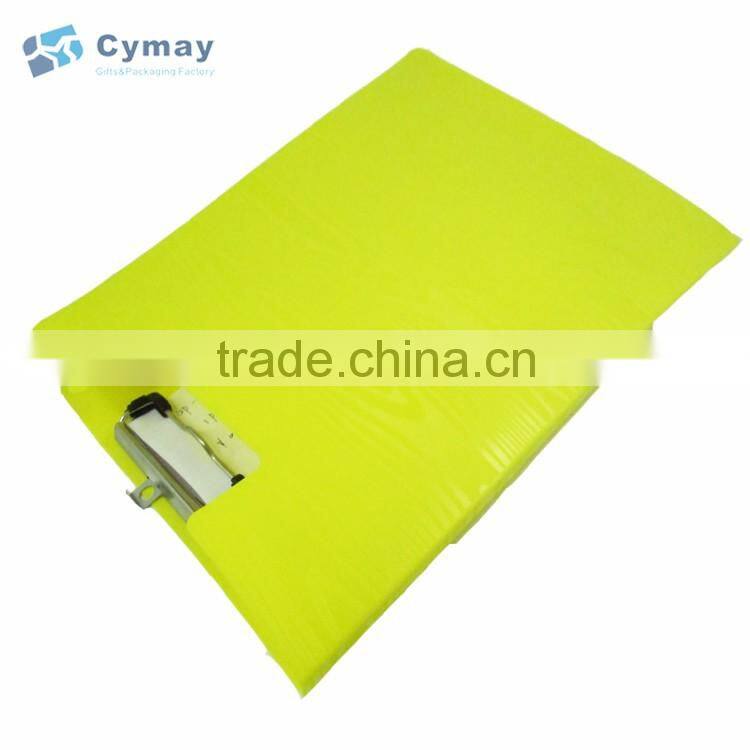 Clip folder office stationery file portfolio folder plastic cover with metal clip