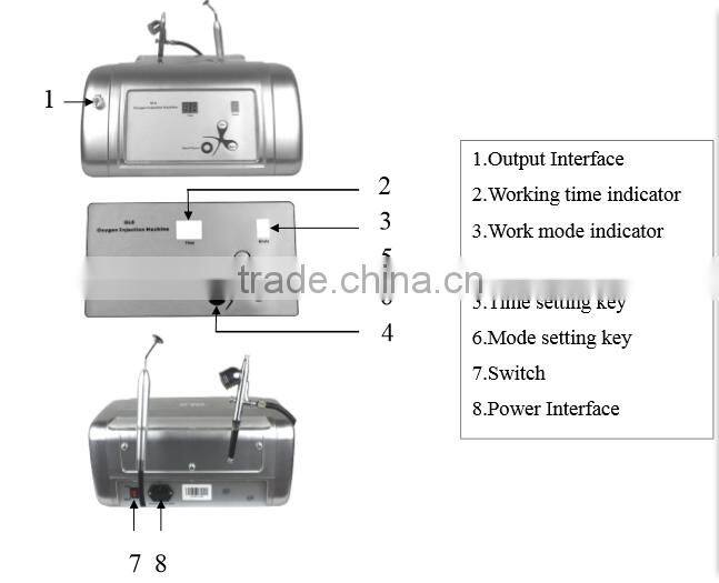 Oxygen injection spray therapy facial machine