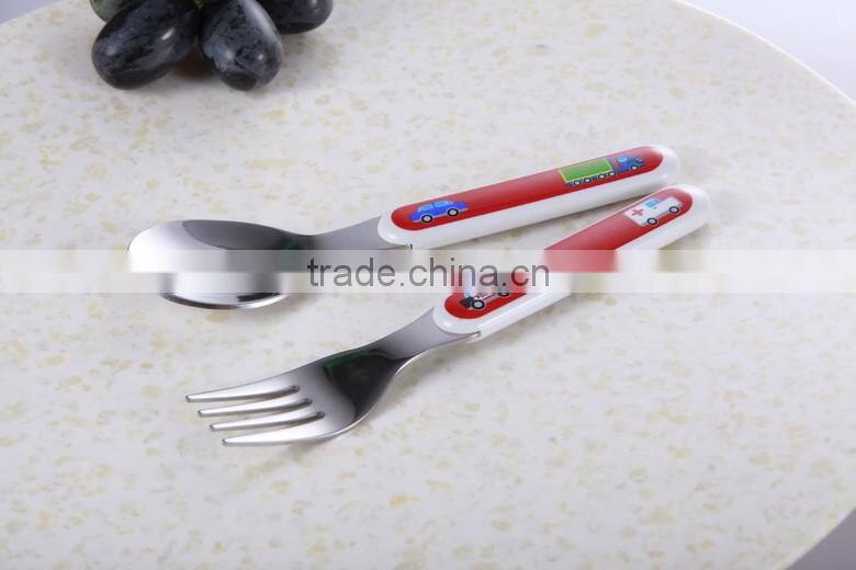 Factory supplier of stainless steel cute dinnerware sets of spoon and fork
