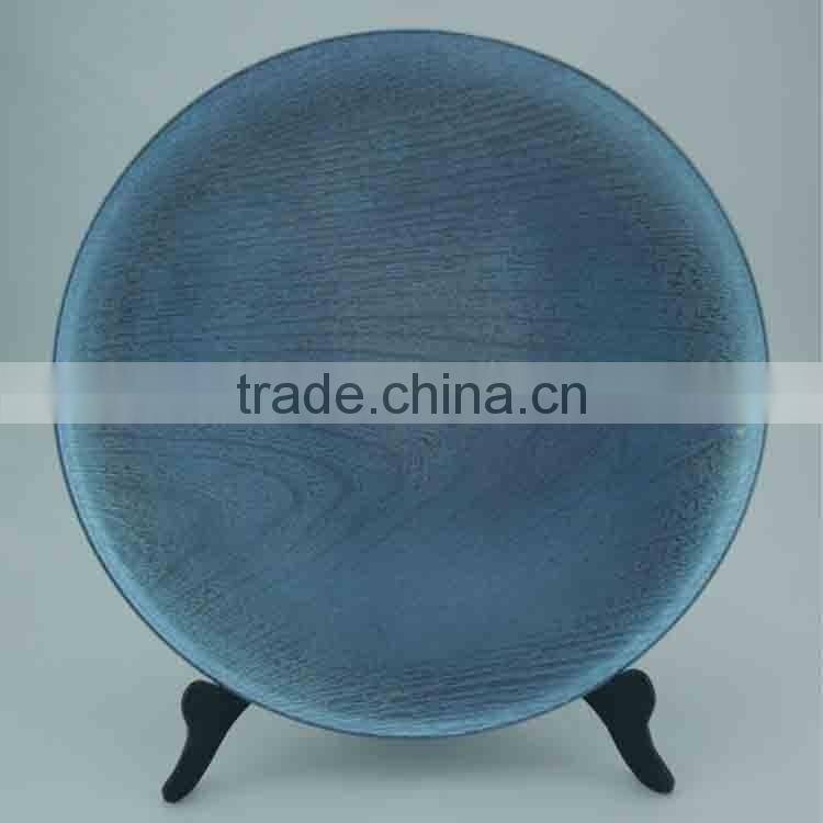 Newest Design Oval Plastic Wedding Cheap Charger Plates Wholesale/plastic blue charger plates