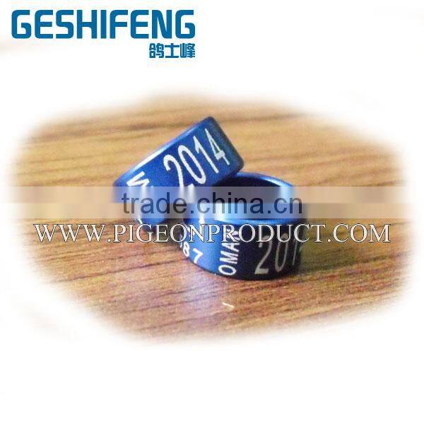 2015 new alumiium can prinr your name pigeon ring,bird ring 5mm