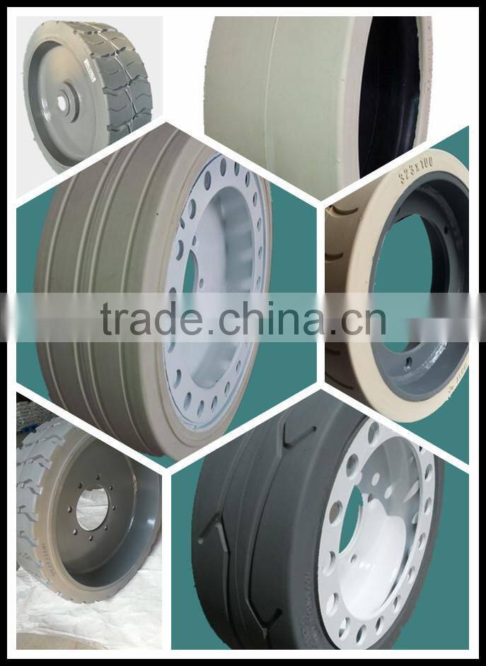 Top quality Non marking tires forklift solid rubber tires Yantai WonRay solid tires factory