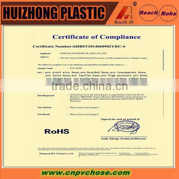 high pressure pvc air hose / water hose