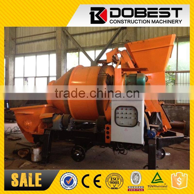 Electric Concrete Pump With Drum Mixer