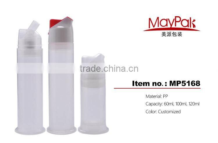 Wholesale sale 60ml, 100ml, 120ml plastic cosmetic Toothpaste Airless Bottle