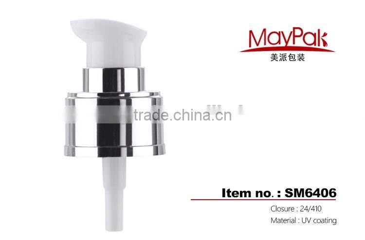 aluminum cream pump with transparent cap