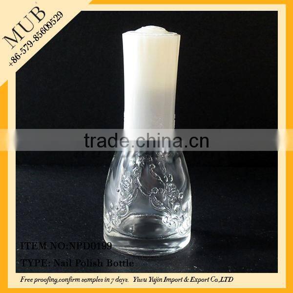 10/15ml glass skull empty nail polish glass bottle