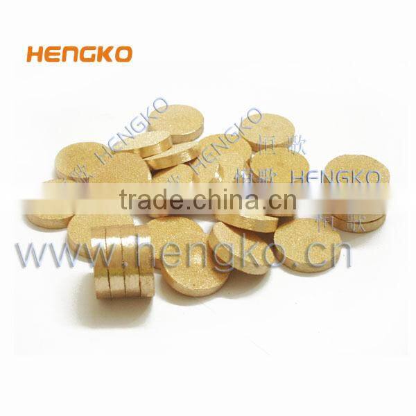 Microporous brass powder sintered filter disk