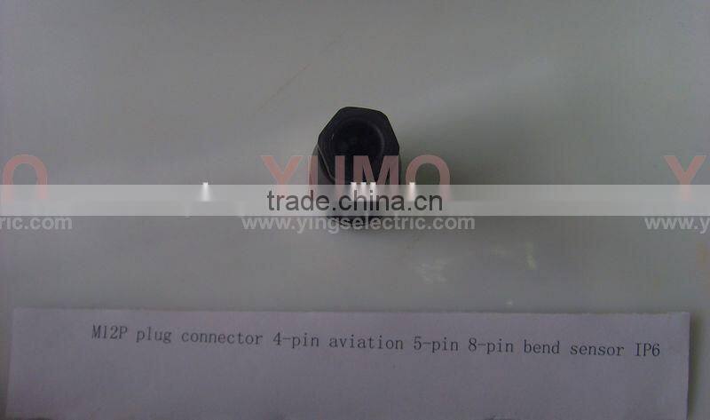 M12P YUMO plug connector 4-pin aviation bend sensor ip6