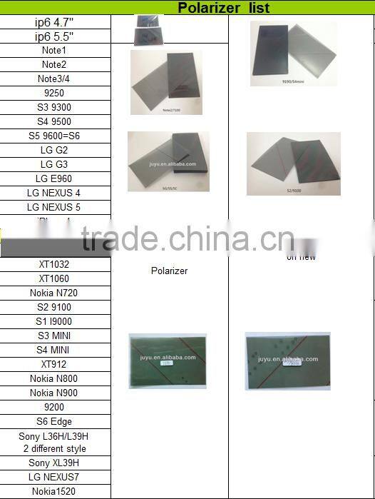 Refurbish for iphone for Samsung semi transpareants films lcd panel polarizer film