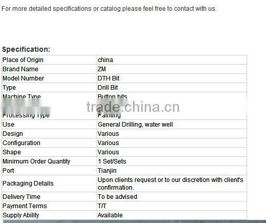 SD8 SD10 SD12 dth bit