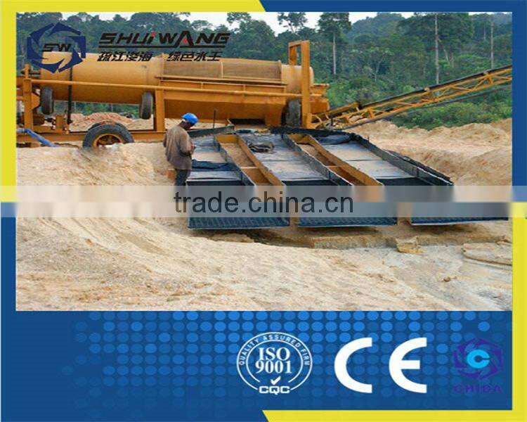 Mobile alluvial gold mining washing plant/portable washing machine for sale