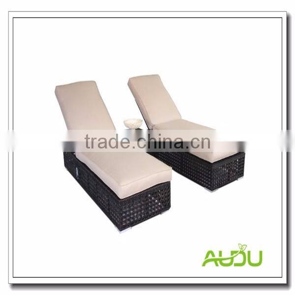 Audu Outdoor Open Weave Sunbed Set