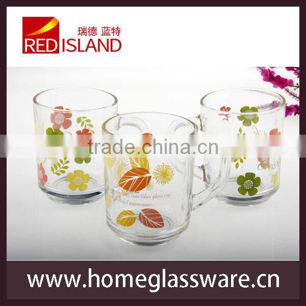 glass works supply glass mug shot glass glass mug with handle