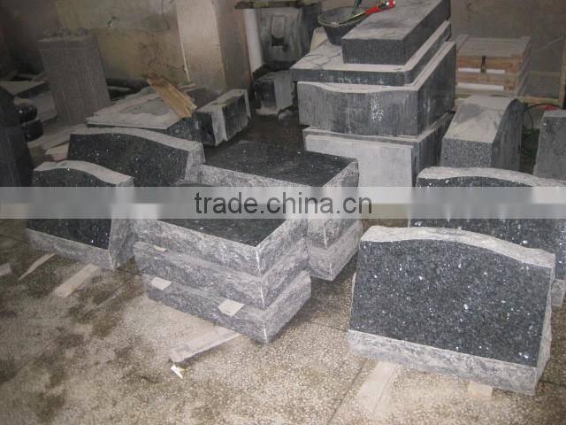Blue pearl granite tombstone slabs