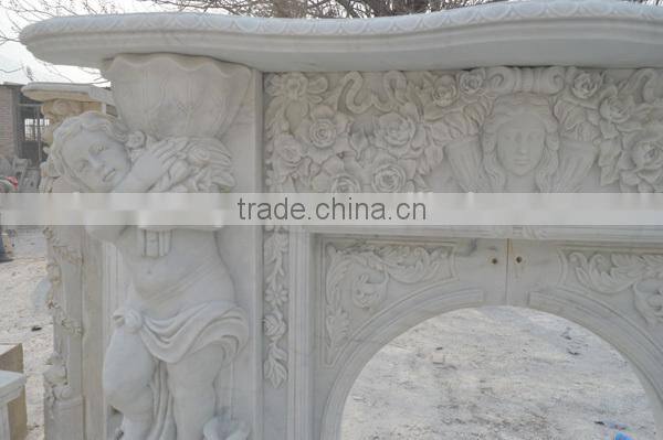 European Style Arch Marble Fireplace Mantel
