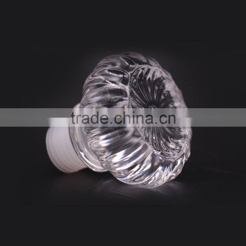 The mushroom shape screw cap crystal glass bottle cork stoppers