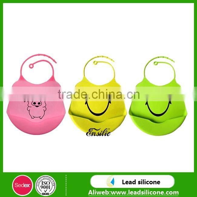 FDA Colorful Cartoon Washable Waterproof Baby Bibs Feeding Kids Bibs