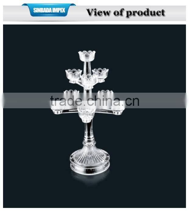 Lead-free crystal wholesale glass tall candelabras and flower stands