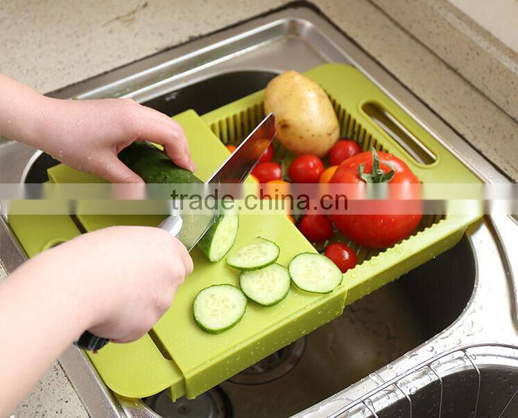 Wholesale Stock Kitchen Vegetable&Fruit Plastic Chopping Board Drain Board Draining Rack Storage Rack