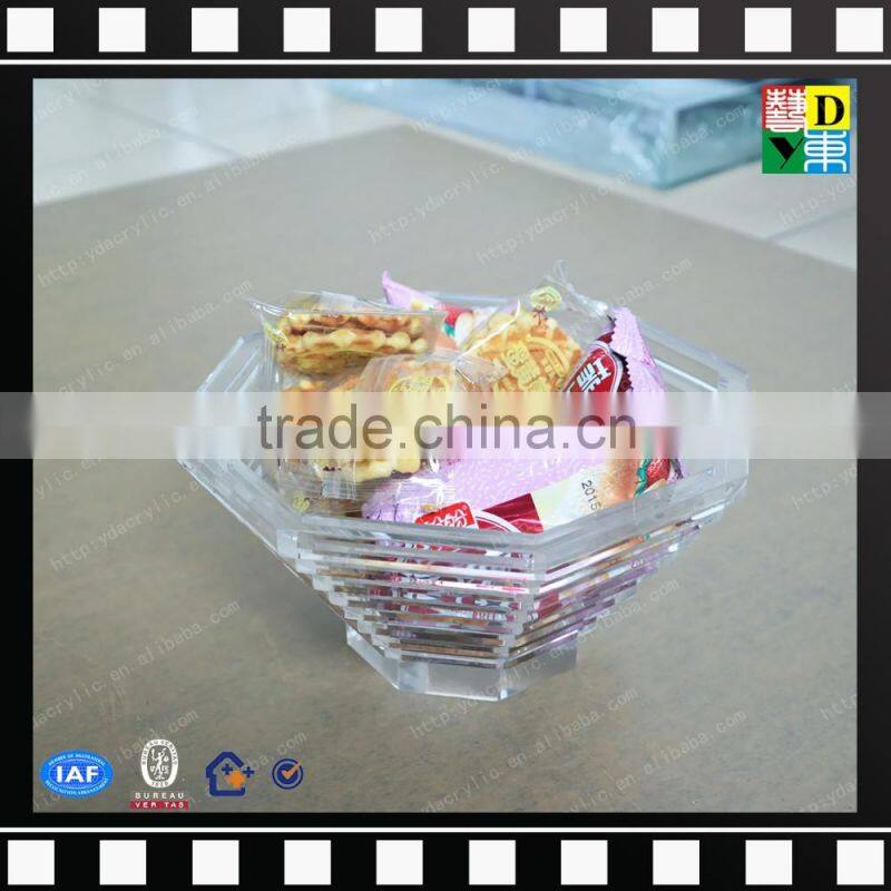 Clear acrylic fruit tray wholesale PMMA snake tray plastic food tray from china manufacturer
