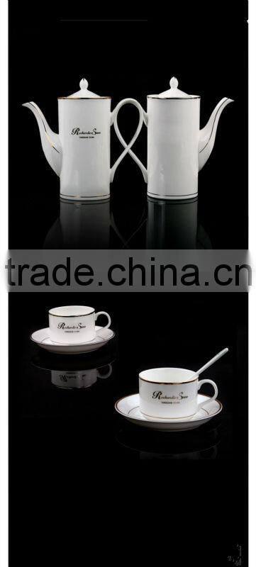 luxury 15pcs porcelain coffee set