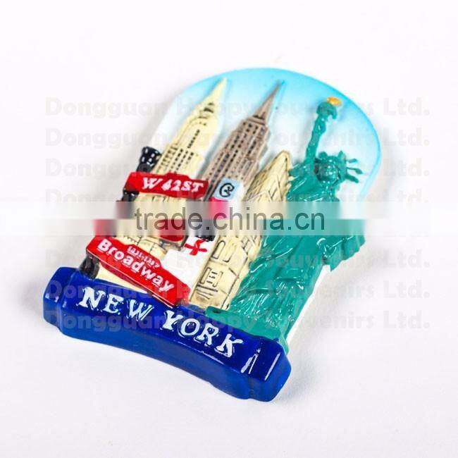 American tourist souvenirs New York city 3d resin custom fridge magnet