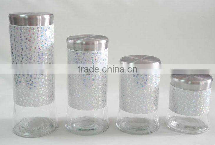 good-looking durable aitight glass jar with stainless steel lid