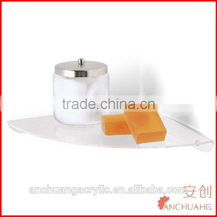 Clear Acrylic Floating Shelf / Wall Mounted Display Organizer, Set of 2