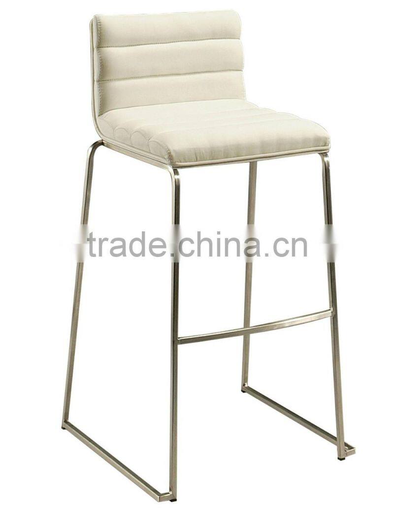 Hot item metal chair frames with white cover high quality simple style stainless steel chair frame