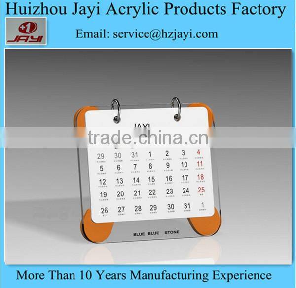Promotion 2015 Custom Recyclable Clear Plastic Table calendar design 2014, Table calendar 2014, Table Calendar