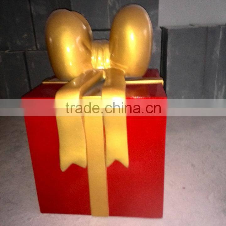 Fiberglass Christmas gift-box decoration