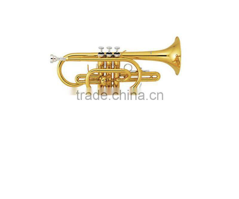 Silver plated cheap marching trumpet in Bb key