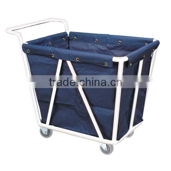 high quality customized Cone-Shape stainless steel housekeeping carts trolley service cart maid's cart
