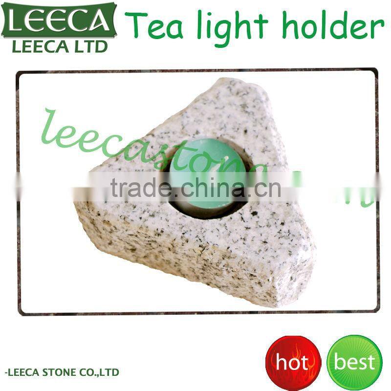 Home decor natural stone tea light holder