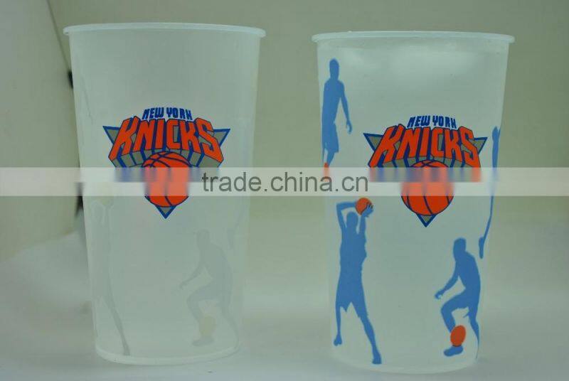 clear glass new design cold color change mug beer for promotional